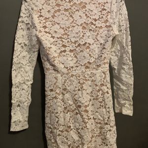 Misguided white lace dress